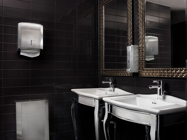 Papperskorg KATRIN stål 25L